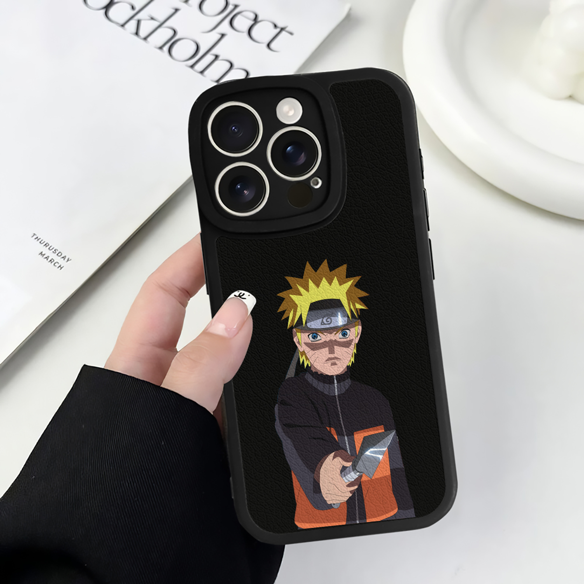 （画像用） NARUTO -ナルト- うずまき ナルト Uzumaki Naruto 【iPhone 16シリーズ対応】シリコンスマホケース（レザー調） 材質：シリコン